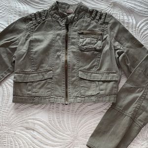 Mudd cropped military style jacket